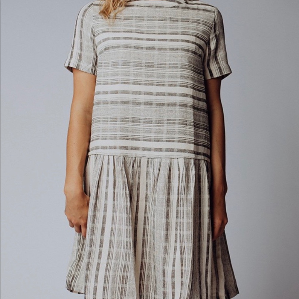 Striped Clad and Cloth Midi Dress